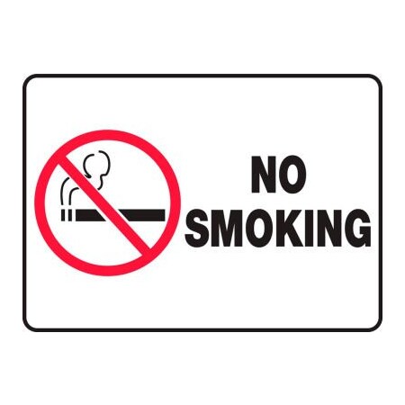 Accuform Accuform No Smoking Graphic Sign, 10inW x 7inH, Aluminum MSMK427VA